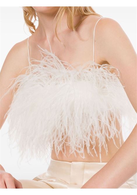 White feather-embellished top Philosophy Di Lorenzo Serafini - women PHILOSOPHY DI LORENZO SERAFINI | 088307010002